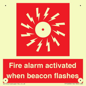 Fire alarm activated when beacon flashes